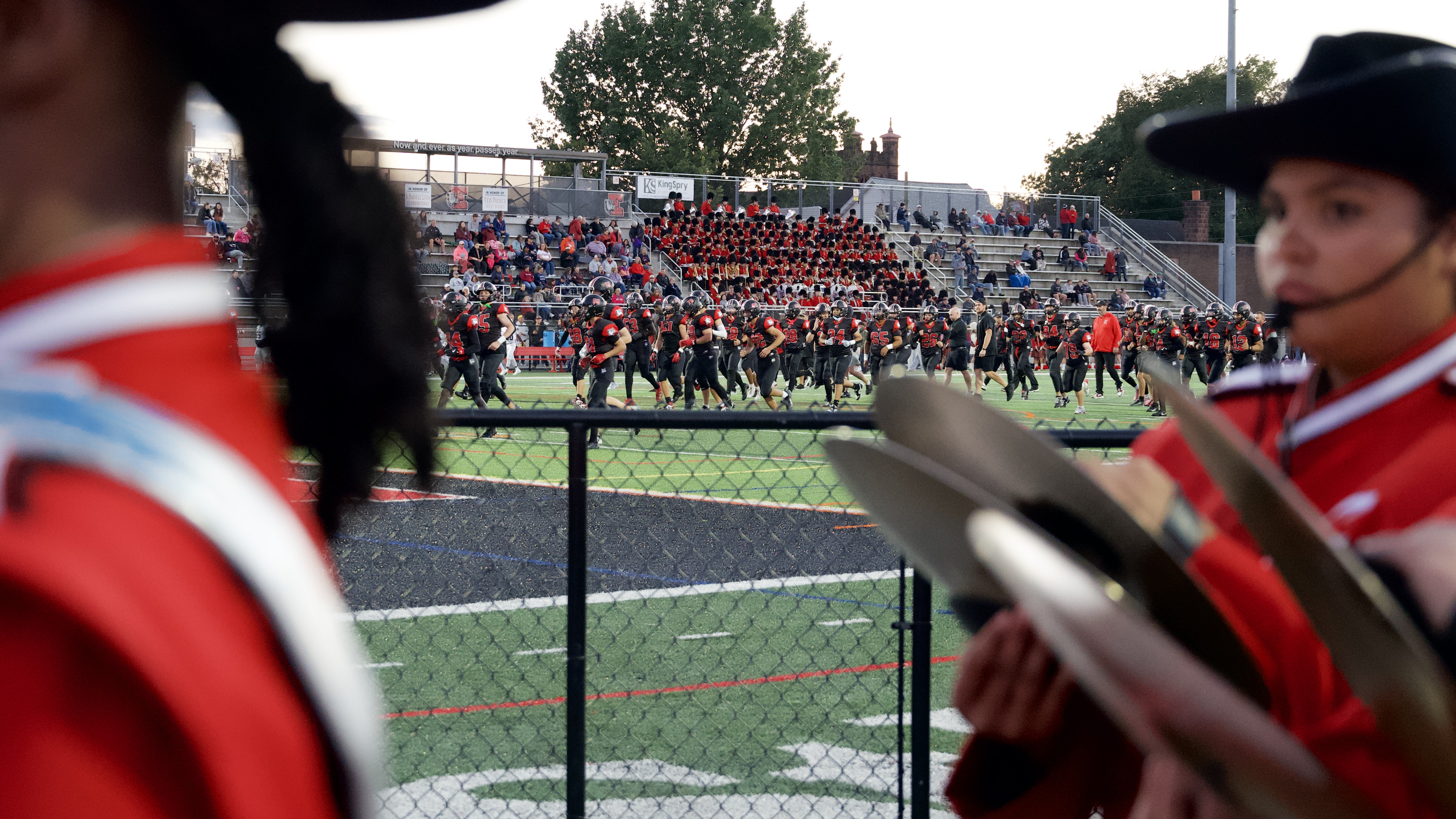 Pink Out sideline scene
